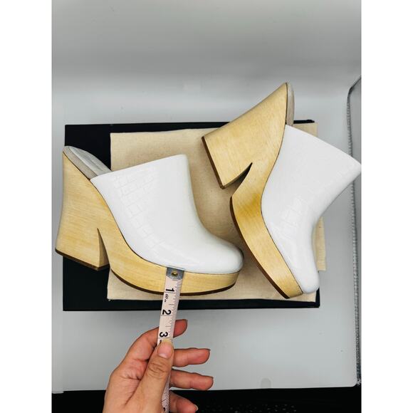 RACHEL COMEY TOMAN CLOG - WHITE Embossed leather mules size 6 - Picture 9 of 10